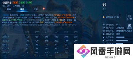 王者荣耀影技能是什么