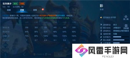 王者荣耀影技能是什么