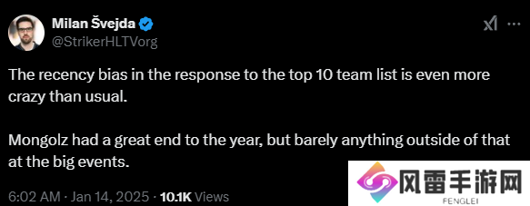 HLTV主编谈年度TOP10战队排名争议：近因偏差影响过大