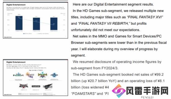 不尽人意！《FF16》、《FF7重生》销量均未达到预期